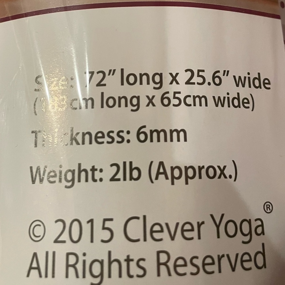 Clever Yoga 🧘 Mat. Black. Sealed never opened - Picture 13 of 16